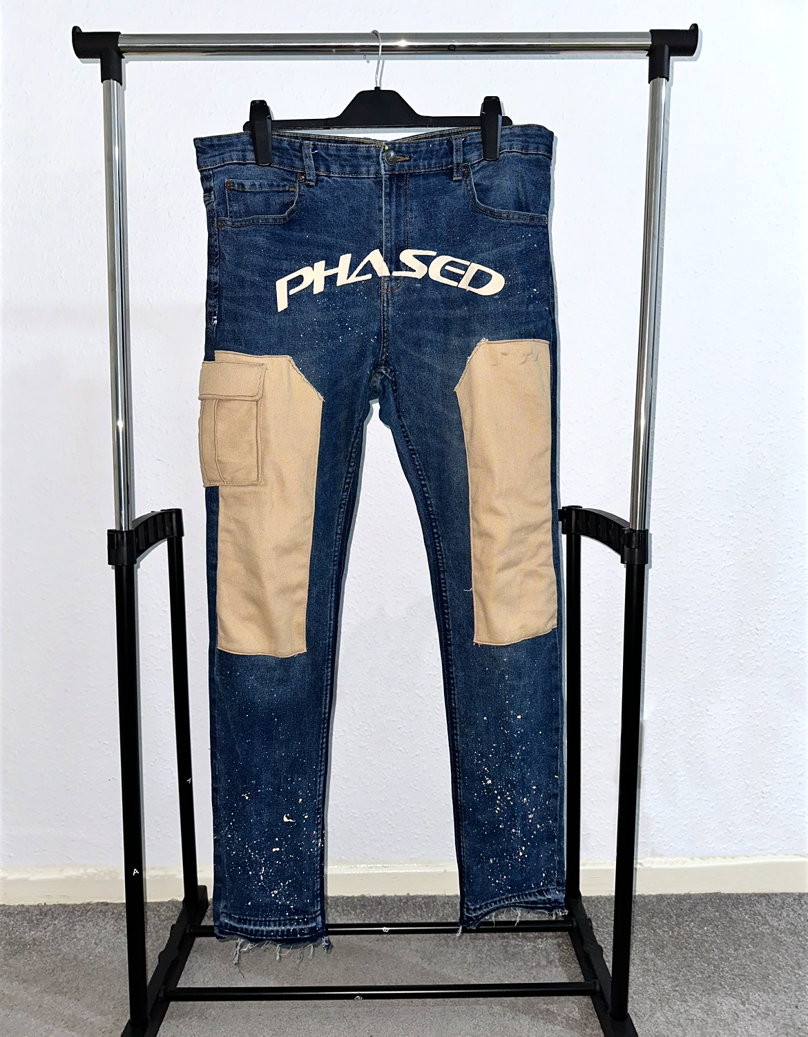 Phased Patchwork Jeans